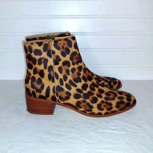 J. Crew Animal Print Booties Size 7